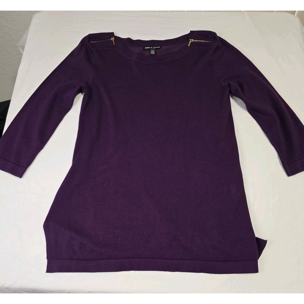 Cable &‎ Gauge Women's Med Purple Sweater